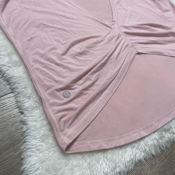 Lululemon Deep Stretch Tank Top Open Back Size Medium Rare Style Dusty Pink - Picture 7 of 9